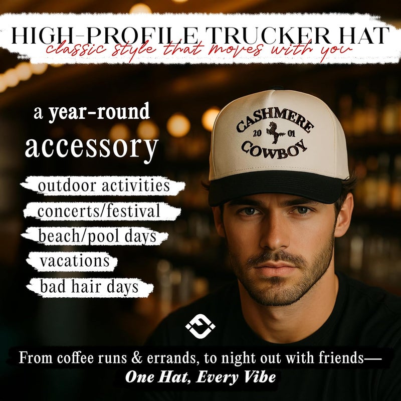 Funky Junque Vintage Canvas Snapback Hat - Adjustable 2 Tone Cap for Men Women - Put It On My, Cowboy, Girl Dad, Funny - Image 2